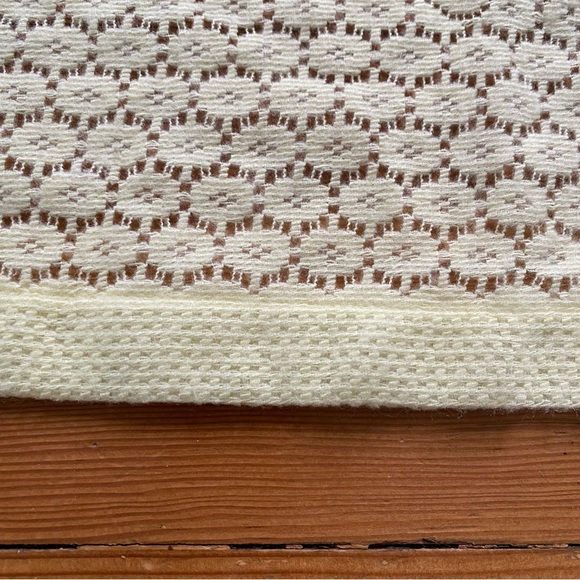 Vintage MCM 70s Pastel Yellow Soft Baby Blanket Teddy Bear Design - Picture 8 of 9